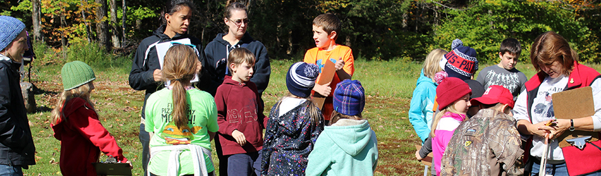 Student and staff on a hike